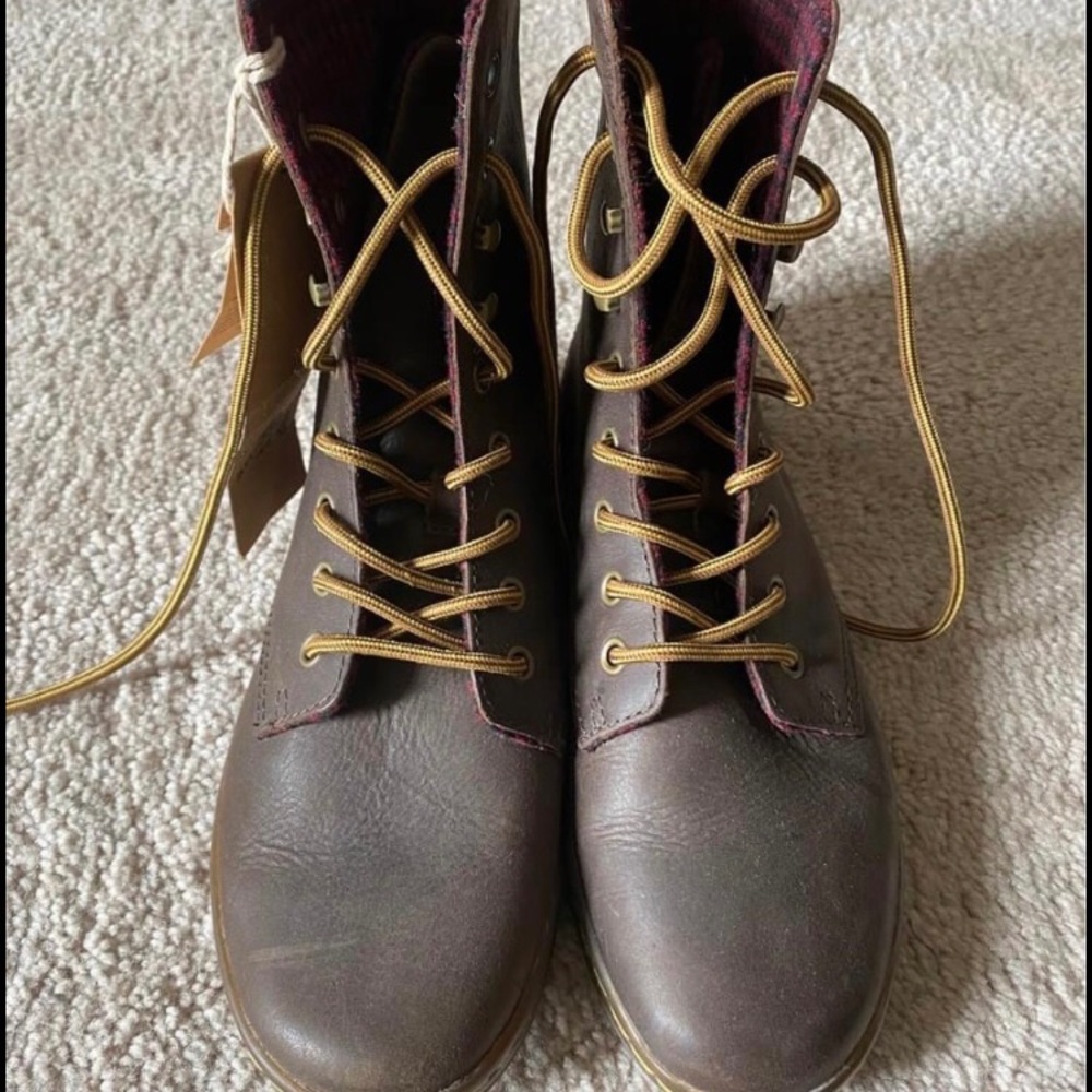 Dr. Martens brown boots, size 8 (women’s), brand new
